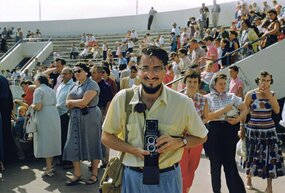 Martin Karplus and his camera during his travels as a young man